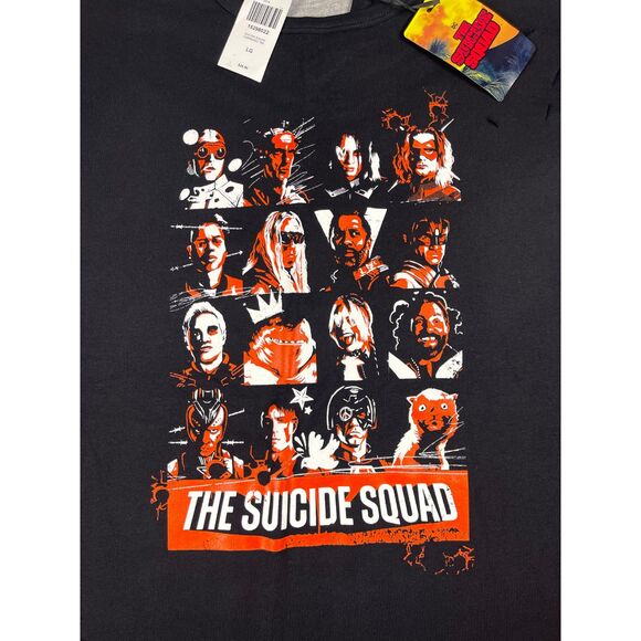 DC Comics The Suicide Squad Character Grid Distressed Oversized T-Shirt Size L - Picture 2 of 11